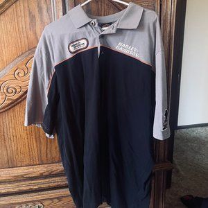Harley-Davidson Black and Grey Polo